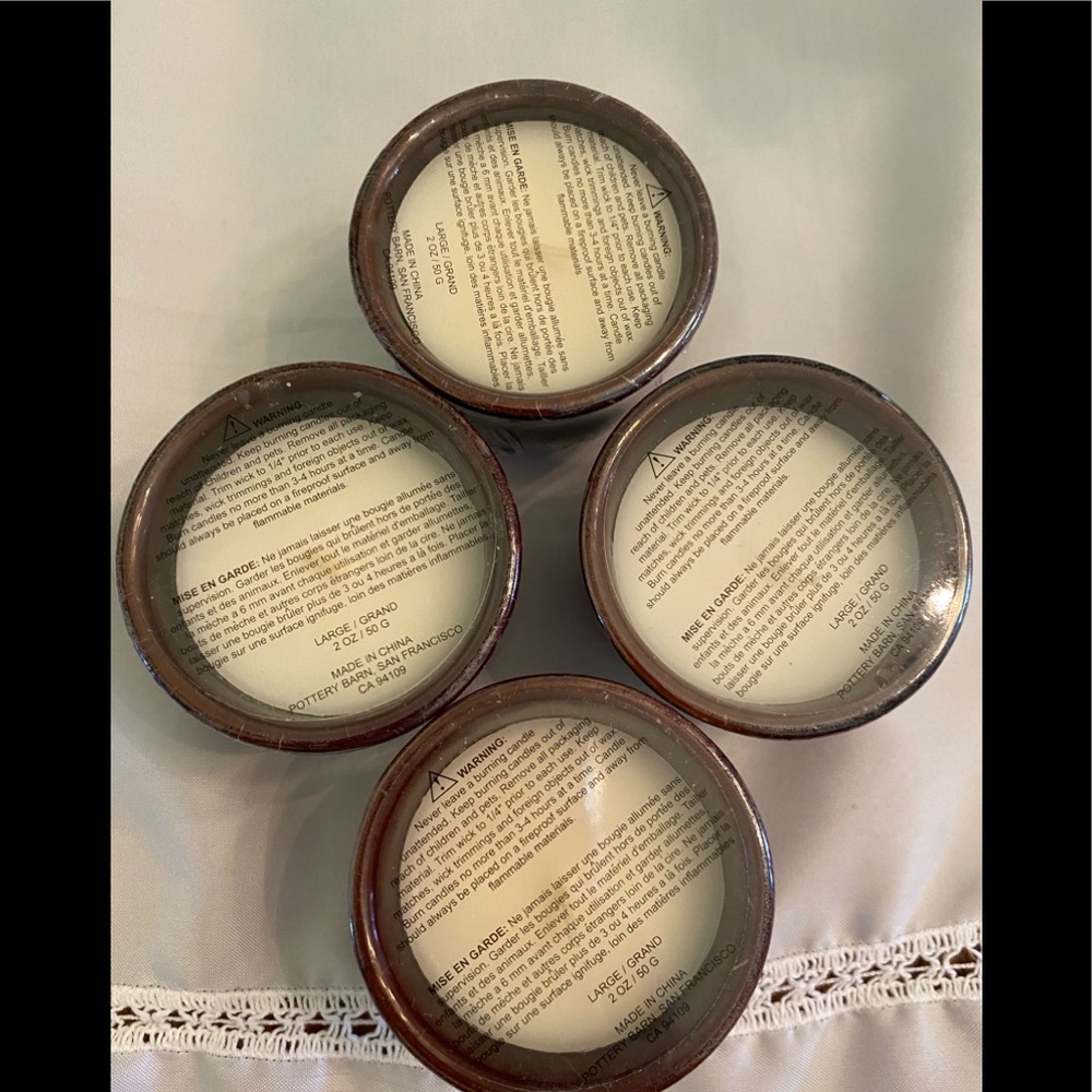 New!  Pottery Barn Candles - set of 4